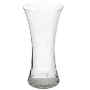 Gerimport bloemenvaas - transparant - helder glas - D18 x 37 cm