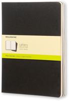 Schrift moleskine 190x250mm blc 240pag zwart 3st