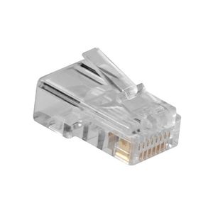 ACT TD108M RJ45 (8P/8C) Modulaire Connector | Ronde Kabel | Massieve Aders | 25 stuks