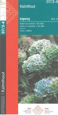 Wandelkaart - Topografische kaart 7/3-4 Topo25 Kalmthout | NGI - Nationaal Geografisch Instituut