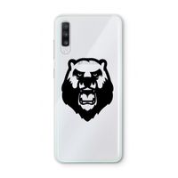 Angry Bear (black): Samsung Galaxy A70 Transparant Hoesje