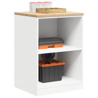 Garagekast 60x51x85 cm massief grenenhout wit