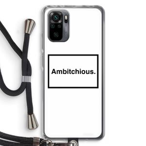 Ambitchious: Xiaomi Redmi Note 10 Pro Transparant Hoesje met koord