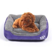 Candy Color vier seizoenen echte warme huisdier hond kennel mat Teddy hond mat maat: S 43 × 32 × 10cm (paars)