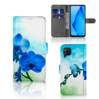 Huawei P40 Lite Hoesje Orchidee Blauw - Cadeau voor je Moeder