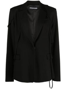 ANDREĀDAMO blazer à détails superposés - Noir