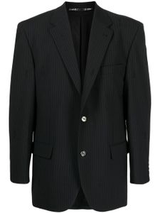 Palmer blazer boutonné à fines rayures - Noir