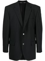 Palmer blazer boutonné à fines rayures - Noir