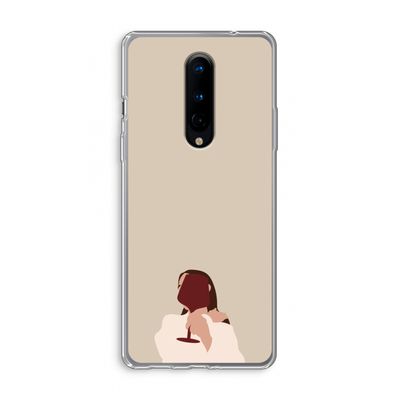 I drink wine: OnePlus 8 Transparant Hoesje