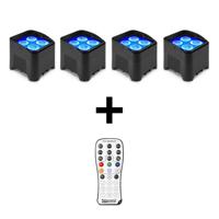 BeamZ 4x BBP94W verticale LED par op accu RGBWA+UV WDMX