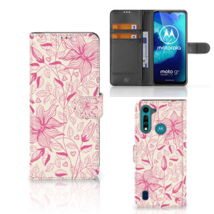 Motorola G8 Power Lite Hoesje Pink Flowers