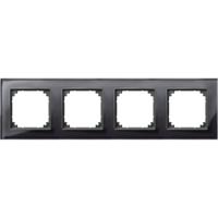 Merten 489403 Afdekking Frame 4-voudig System M, M-Plan Zwart 1 stuk(s)