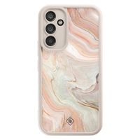 Samsung Galaxy A54 beige case - Marmer waves