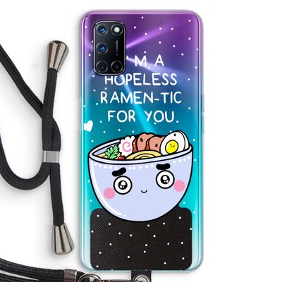 I'm A Hopeless Ramen-Tic For You: Oppo A52 Transparant Hoesje met koord