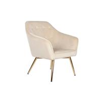 Armstoel DKD Home Decor Crème Gouden Metaal 74 x 74 x 90 cm