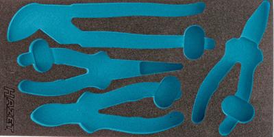 HAZET module-inlay soft foam insert 1/3 ,empty,for 165-l