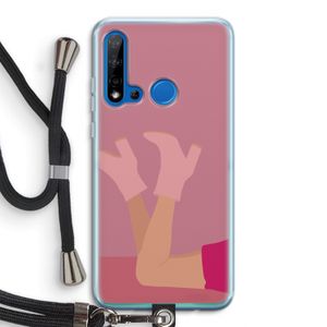 Pink boots: Huawei P20 Lite (2019) Transparant Hoesje met koord