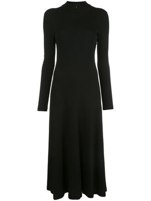 Rosetta Getty robe mi-longue à col roulé zippé - Noir