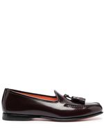 Santoni mocassins Andrea en cuir à glands - Rouge