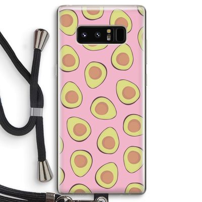 Dancing avocados: Samsung Galaxy Note 8 Transparant Hoesje met koord