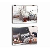Decoratieve Doos DKD Home Decor Multicolour Hout MDF Orientaals Teller (2 Stuks)