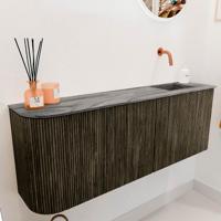 Toiletmeubel Mondiaz Joya Dlux | 111.6 cm | Meubelkleur Shadow | Faye wastafel Sombra Wasbak Rechts | Zonder kraangat(en) Toiletmeubel Mondiaz Joya Dlux | 111.6 cm | Meubelkleur Shadow | Faye wastafel Sombra Wasbak Rechts | Zonder kraangat(en)