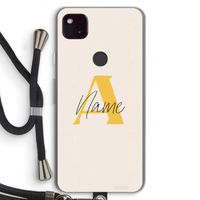 Amber Script: Pixel 4a 5G Transparant Hoesje met koord