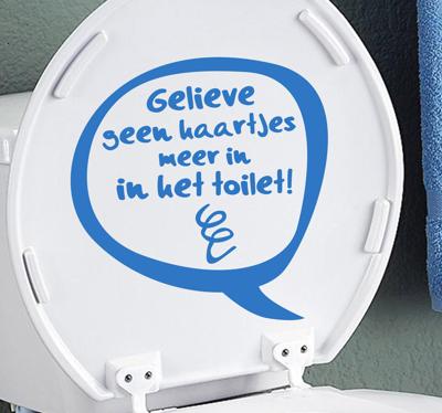 Sticker tekst WC