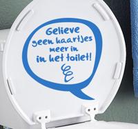 Sticker tekst WC