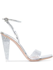 Gianvito Rossi sandales Odyssey 150 mm à paillettes - Argent