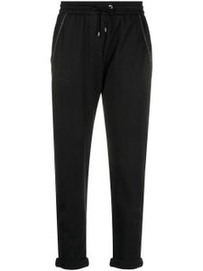 Brunello Cucinelli pantalon de jogging crop à ornements métalliques - Noir