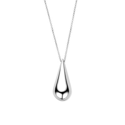 Zilveren Ketting met Druppel - 42+5 cm - Gerhodineerd 925