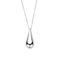 Zilveren Ketting met Druppel - 42+5 cm - Gerhodineerd 925
