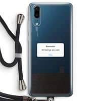 Reminder: Huawei P20 Transparant Hoesje met koord