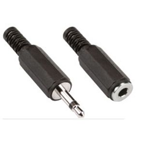 Bandridge BPP300 kabel-connector 1x 3.5mm Male, 1x 3.5mm Female Zwart