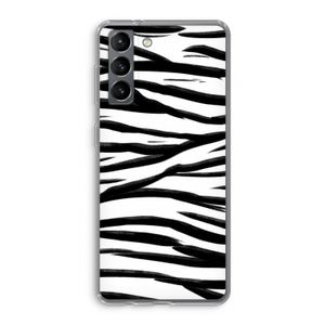 Zebra pattern: Samsung Galaxy S21 Transparant Hoesje