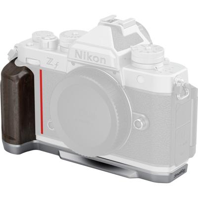 SmallRig 5707 L-Shaped Mount Plate with Wooden Handle for Nikon Z f, silver