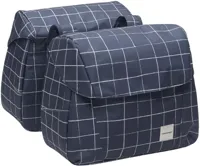 Dubbele fietstas New Looxs Joli Double - 37 liter - check blue