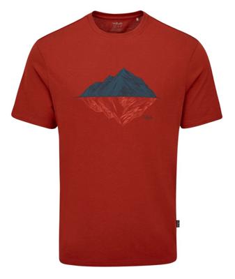 Rab Crimp Reflection T-Shirt Heren Tuscan Red L