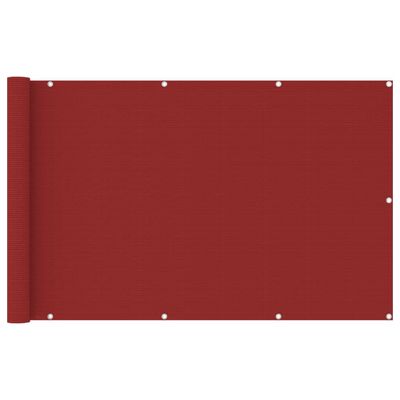 VidaXL Balkonscherm 120x600 cm hdpe rood