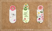 Moses magnetische boekenleggers Hello happy garden 6 cm 3 stuks - thumbnail