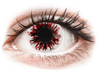 CRAZY LENS - Harlequin Black - zonder sterkte (2 gekleurde daglenzen)