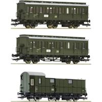Roco 6200130 H0 3-delige set 1: Treintrein van de DR Coupérijtuig 2e Klasse, klasse B3 / coupérijtuig 2. Klasse, klasse B / bagagewagon genus Pw3 Roco 6200130 H0 3-delige set 1: Treintrein van de DR Coupérijtuig 2e Klasse, klasse B3 / coupérijtuig 2. Klasse, klasse B / bagagewagon genus Pw3