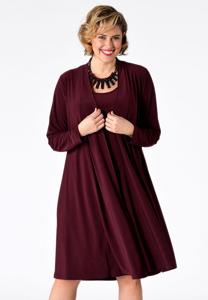 Yoek Mouwloze jurk | Rood | Maat L