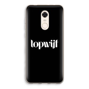 Topwijf Zwart: Xiaomi Redmi 5 Transparant Hoesje