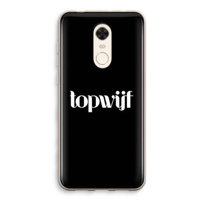 Topwijf Zwart: Xiaomi Redmi 5 Transparant Hoesje