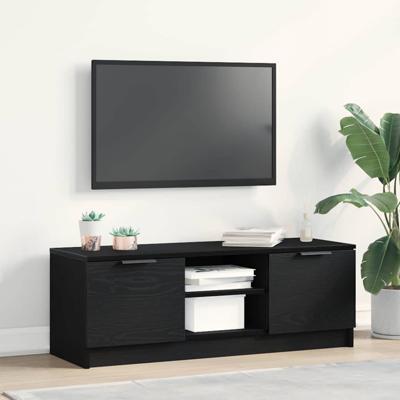 TV-kast Zwart 102 x 35 x 36.5 cm Bewerkt hout
