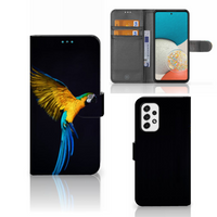 Samsung Galaxy A53 Telefoonhoesje met Pasjes Papegaai - thumbnail