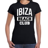 Ibiza beach club zomer t-shirt zwart voor dames - thumbnail