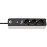 Brennenstuhl 1153230620 Smart Stekkerdoos | 3 Sockets | Schakelaar | Zwart - 1,5 meter